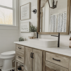 24 Chic Farmhouse Bathroom Designs For Cozy Living - DIYCozy: Nails ...