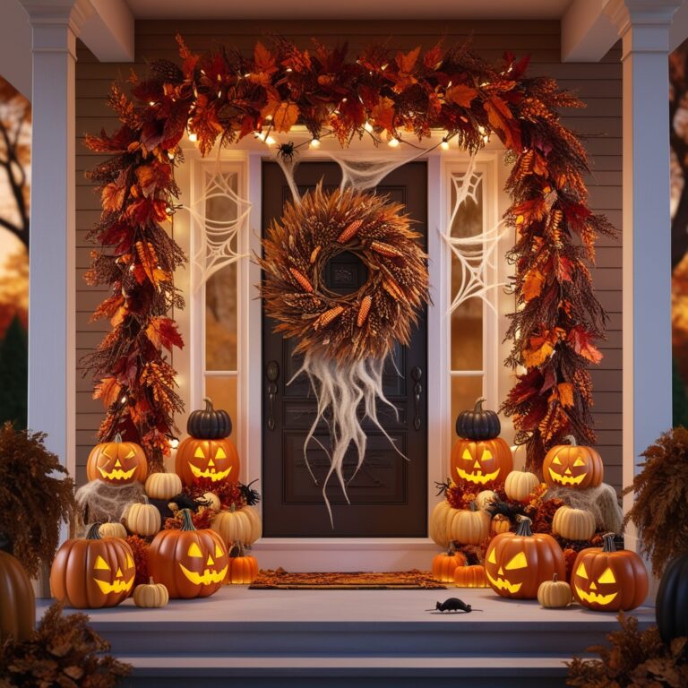 47 Halloween Front Entry Decorations Ideas