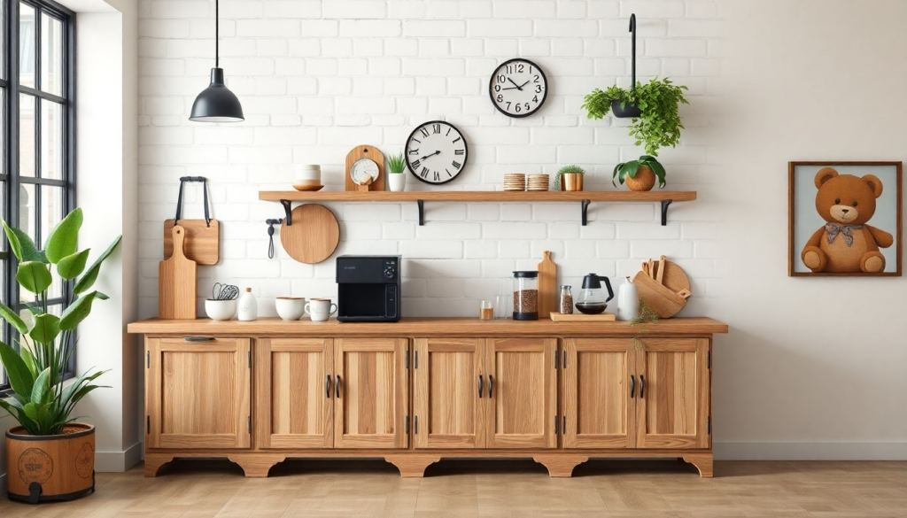 17 Farmhouse Coffee Bar Ideas: Rustic Charm - DIYCozy: Nails, Decor ...