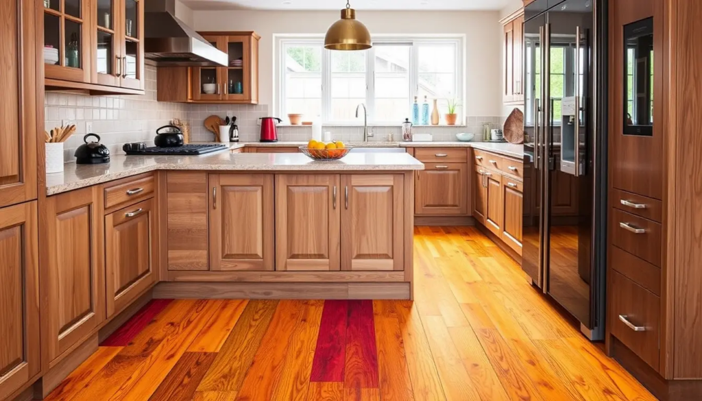 25 Vibrant Kitchen Flooring Ideas to Complement Oak Cabinets - DIYCozy: Nails, Decor, DIY ...