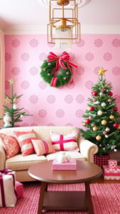 15 Preppy Christmas Interior Wallpaper Ideas - DIYCozy: Nails, Decor ...