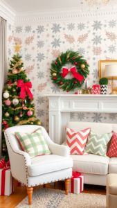 15 Preppy Christmas Interior Wallpaper Ideas - DIYCozy: Nails, Decor ...
